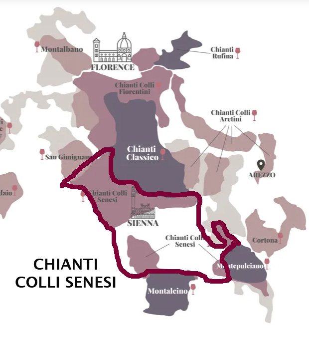 oblast Chianti Colli Senesi DOCG